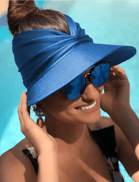 Pieza Sombrero de sol de verano elegante y de moda para mujer, plegable y portátil para la playa, adecuado para natación, béisbol, tenis, golf y ot