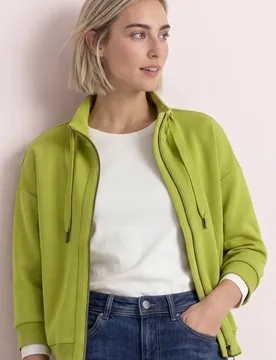 Jacke im Silk-Look mit Rippdetails female Grün - Street One - FashionsVida