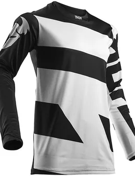 Maglia Moto Cross Enduro S8 Pulse Level Bianco Nero taglia 2XL - THOR - FashionsVida