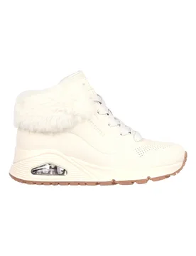 Sneakers mid-cut bianco imbottito con cerniera UNO FALL AIR 32 - Skechers - FashionsVida