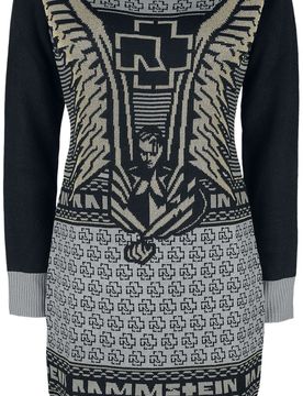 Kleid knielang - Christmas Dress Gold - L bis 3XL - für Damen - Größe L - schwarz/goldfarben - Lizenziertes Merchandise! - Frauen - female