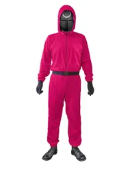 Wächter-Kostüm Maske Kreis 5-teilig pink
