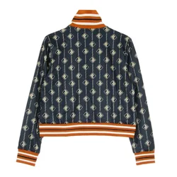 Giacca Tuta Donna Hamo All Over Print Jacket Black Iris/cinnamon Stick