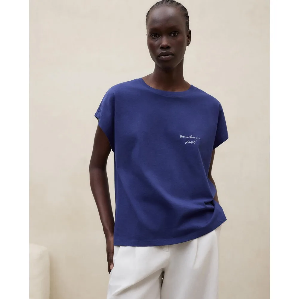 Camiseta de mujer de manga corta de algodón - Ecoalf - FashionsVida
