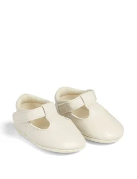 Baby Leather T-Bar Pre-Walker Shoes (0-12 Mths) White unisex - Mamas & Papas - FashionsVida