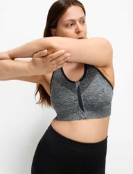 Medium Support Post Surgery Sports Bra S-XL Black female
