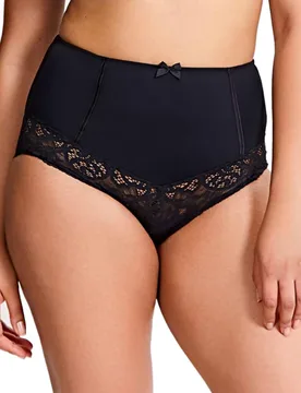 Womens 9684 Sculptesse By Panache Estel High Waisted Brief - Black Polyamide - Size Large - Conturelle by Felina - FashionsVida