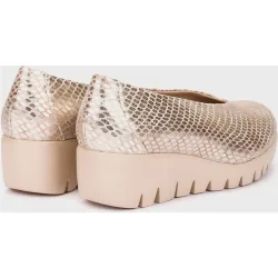 Zapatos con cuña de mujer en piel