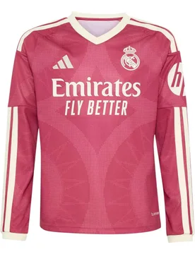 Real Madrid Kinder Langarm Third Trikot 2026/27 - Rose - unisex - Size: 13/14 ans - Adidas - FashionsVida