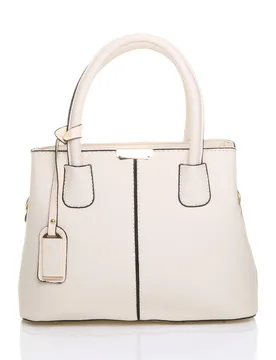 Casual Everyday Detachable Strap Crossbody Shoulder Tote Bag - Cream - Size: One Size - Ajvani - FashionsVida