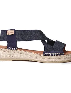Sandali Con Zeppa In Esparto Evani Denim EU 42