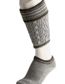 Trachtenloferl Karl (hellgrau-moosgrün, Gr. 3 (43-46)) von Classics für Herren, Accessoires, 50% Schurwolle, 50% Polyacryl - Stockerpoint - FashionsVida