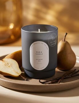 Candela profumata di soia Pear & Vanilla - nero
