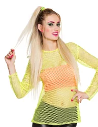 Damen T-Shirt 80er in Neongelb - female