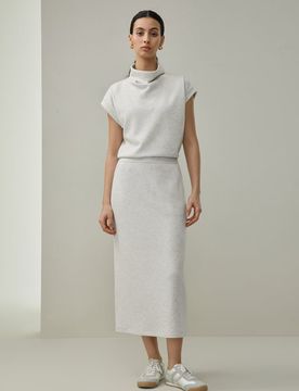 Jupe Lounge SILKAIRY™ Soie Stretch Midi XS
