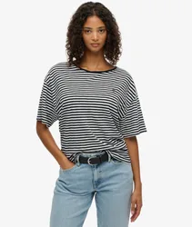 Superdry Damen Studios T-shirt mit OverGrößed-passform Black - Größe: 40