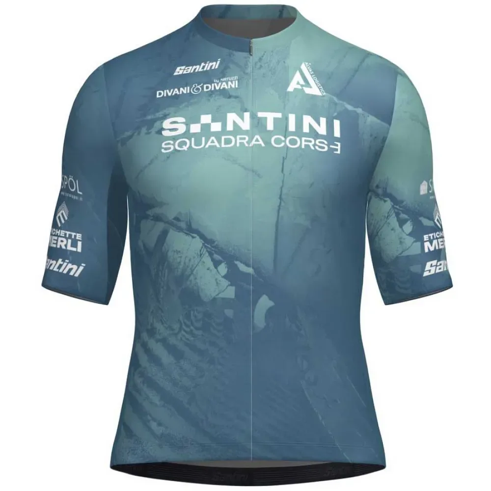 Maillot à Manches Courtes Squadra Corse 2025 - Santini - FashionsVida