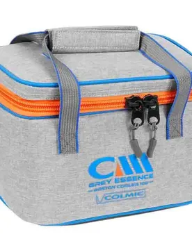 Grey Essence Boston 100 Cooler Bag Grey / Blue / Orange 26 x 19 x 19 cm unisex - Colmic - FashionsVida