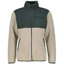 Herren Fleecejacke Quimper Sherpa Block grau XXL M