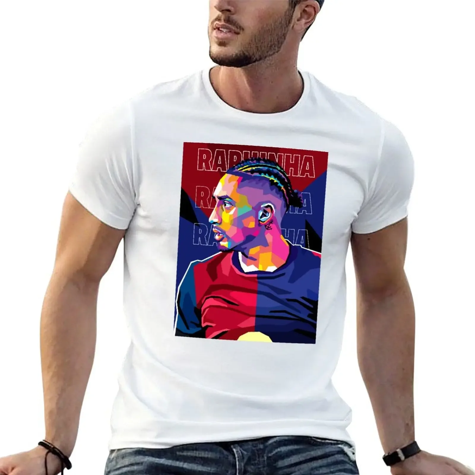 Raphinha in WPAP Style T-Shirt Industrial Work Tee Shirt - Aliexpress - FashionsVida