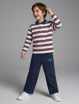 Pantaloni della tuta a gamba larga - blu scuro