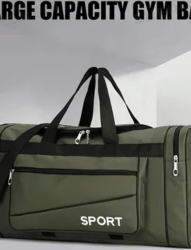 Nueva bolsa de fitness de gran capacidad, con múltiples bolsillos, bolsa de viaje plegable de gran capacidad, práctica para almacenamiento de viaje, - Shein - FashionsVida