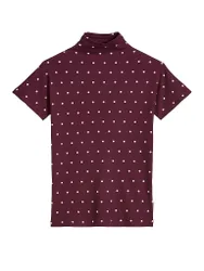Col roulé rouge foncé XL