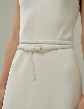 Ceinture Cuir Double Bride 1.5cm S