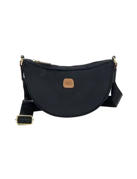 Borsa a mezzaluna blu misura piccola in nylon con tracolla in tessuto - Bric's - FashionsVida