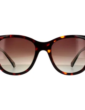 Women's Square Havana Brown Gradient Polarized Sunglasses - Brown - Size: One Size - Polaroid - FashionsVida