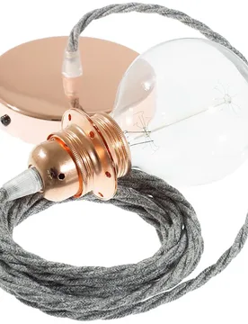 Cables Lampe Suspendue Pendel Pour Abat-jour Tn02 Diy 2 M Grey / Copper One Size - Creative - FashionsVida