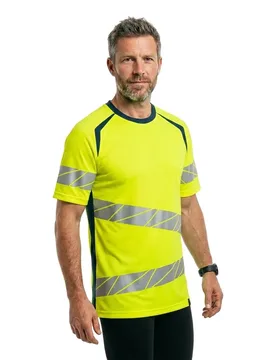 T-shirt à Manches Courtes Accelerate Safe 19082 Hi-Vis Yellow / Dark Petroleum 5XL - MASCOT - FashionsVida