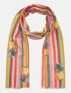 Schal mit Ananas-Print Mehrfarbig
