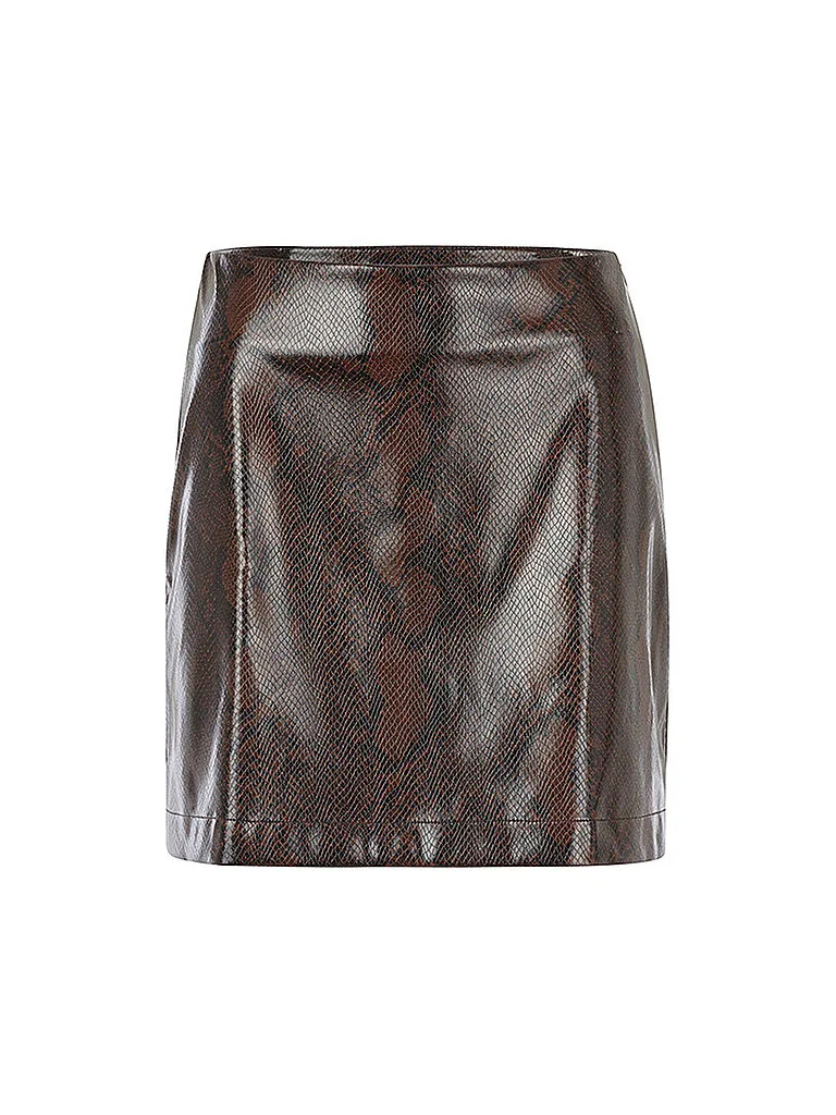 Mini-jupe aspect cuir marron 34 - Richroyal - FashionsVida