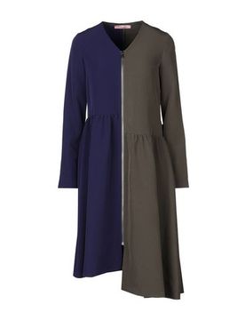 Vestido midi Mujer Verde militar 36 Mujer