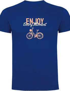 Maglietta A Maniche Corte Enjoy Every Moment Royal Blue - Kruskis - FashionsVida