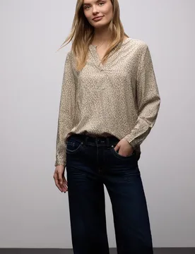 Gemusterte Tunika female Braun - Street One - FashionsVida