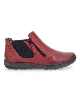 Stivaletti Rossi con Cerniera ed Elastici Laterali 21503pt 36