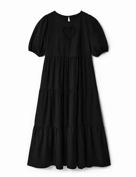 Robe midi cœur BLACK XS female - Desigual - FashionsVida