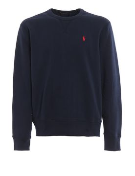 Felpa in misto cotone navy