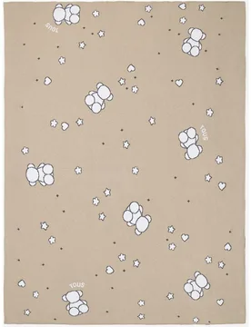 Manta para mini cuna o cuna 78x104 cm Baby con estrellitas y osos Bold Bear - Tous - FashionsVida