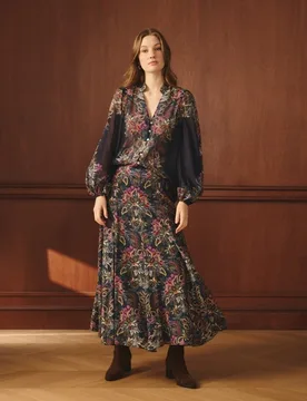 Falda larga con estampado - Lloyd's - FashionsVida