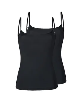 Top - Unterhemd 2er Pkg. ADVANTAGE COTTON STRETCH black schwarz 40 damen - Skiny - FashionsVida