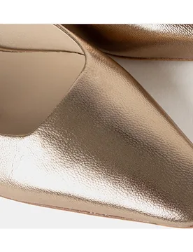Zapatos de salón de mujer elaborados en napa metalizada - Farrutx - FashionsVida
