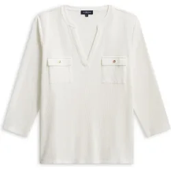 Camiseta de mujer con escote pico