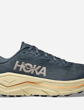 Men's Challenger 8 Road Running Shoes in Faded Navy/Pampas Grass, Size 10 W - HOKA - FashionsVida