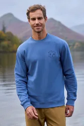 Circle Mountain Crew Neck Sweatshirt - Blue