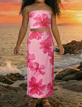 Conjunto de top de tirantes con estampado floral y falda con estampado floral casual para vacaciones de niña joven - Shein - FashionsVida