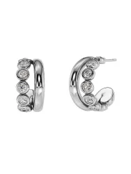 Boucles d'oreilles GRACE Large steel argent
