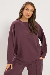 Crew Neck Sweatshirt - Burgundy - Size: 22-24